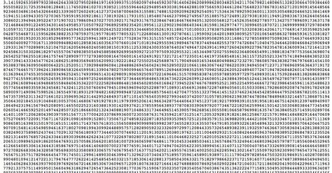 1 billion digits of pi.